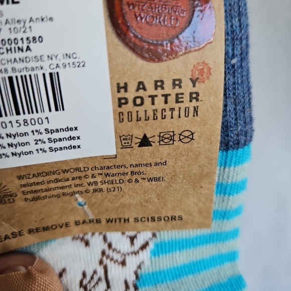 Wizarding World of Harry Potter Diagon Alley Ankle Socks Size M/L 3 Pack Unisex - Picture 10 of 14